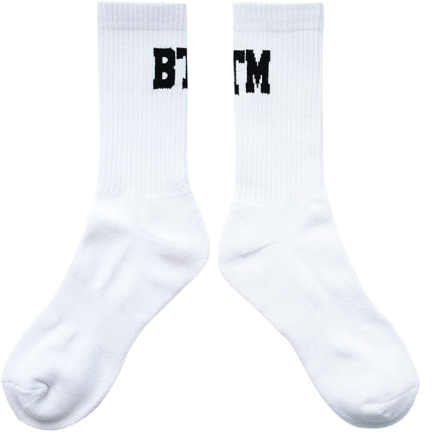 Men's White BTM Sports Socks